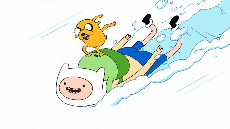 Finn the Human, Jake the Dog, Jake, Adventure Time, Snow HD Wallpaper Desktop Background