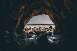 cave, Sea, Rock