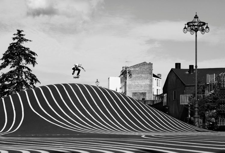 photography, Monochrome, Skateboarding, Cityscape, Denmark HD Wallpaper Desktop Background