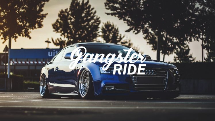 GANGSTER RIDE, Car, Tuning, Lowrider, Audi, Colorful, Stanced HD Wallpaper Desktop Background