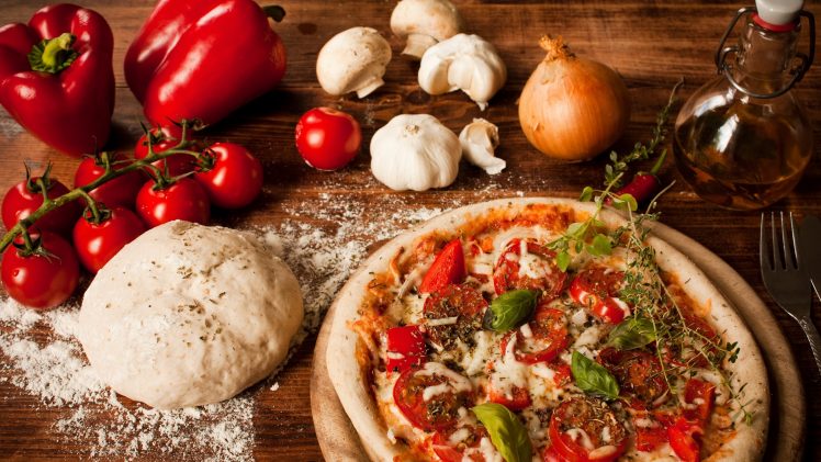 pizza, Food, Vegetables HD Wallpaper Desktop Background