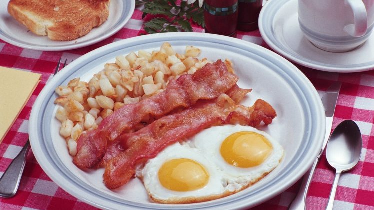 breakfast, Bacon, Eggs, Food, Bread HD Wallpaper Desktop Background