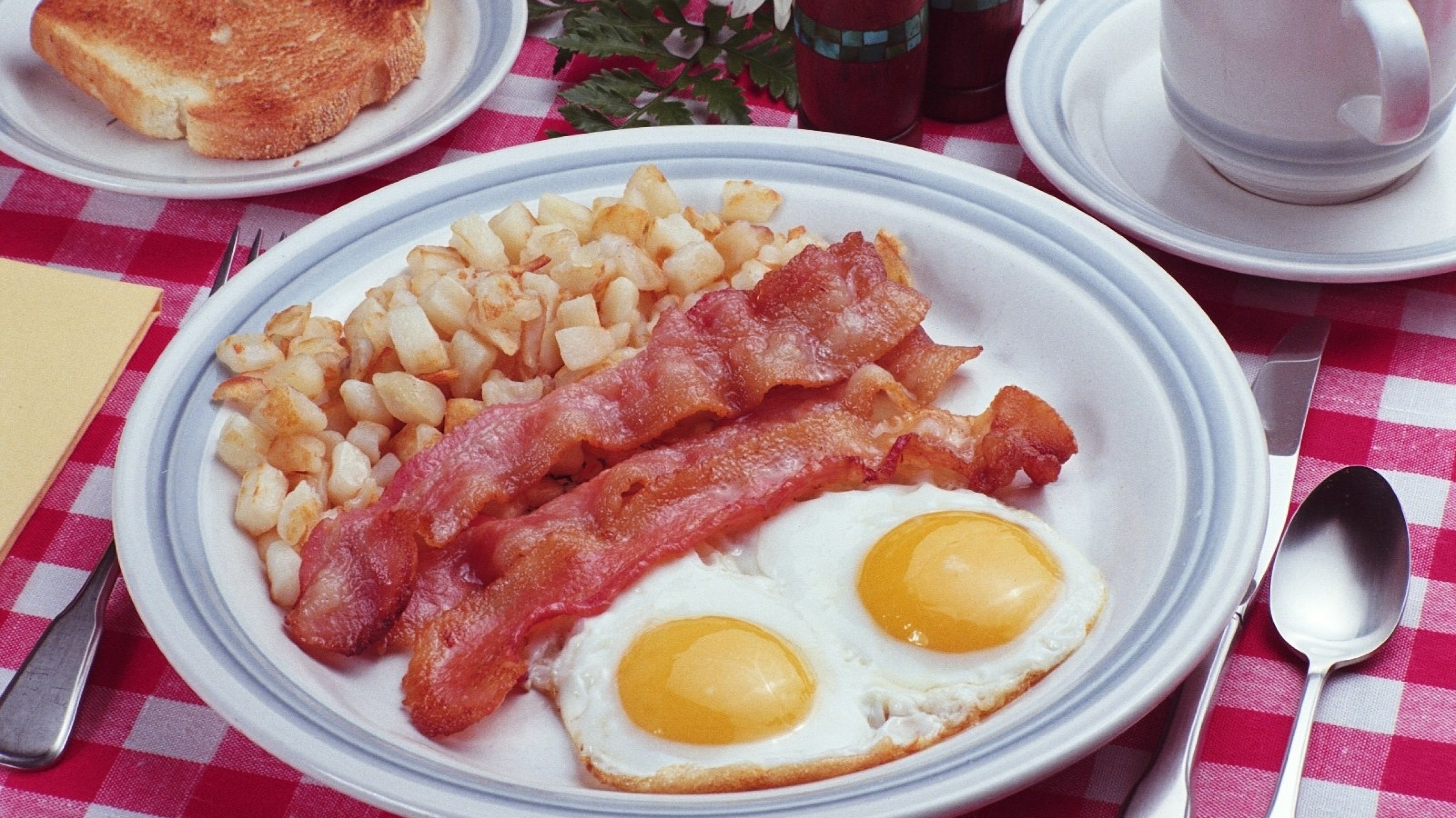breakfast, Bacon, Eggs, Food, Bread Wallpaper