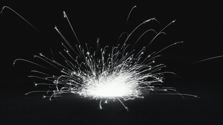 sparkler, Fireworks, Monochrome, Abstract, Photography HD Wallpaper Desktop Background