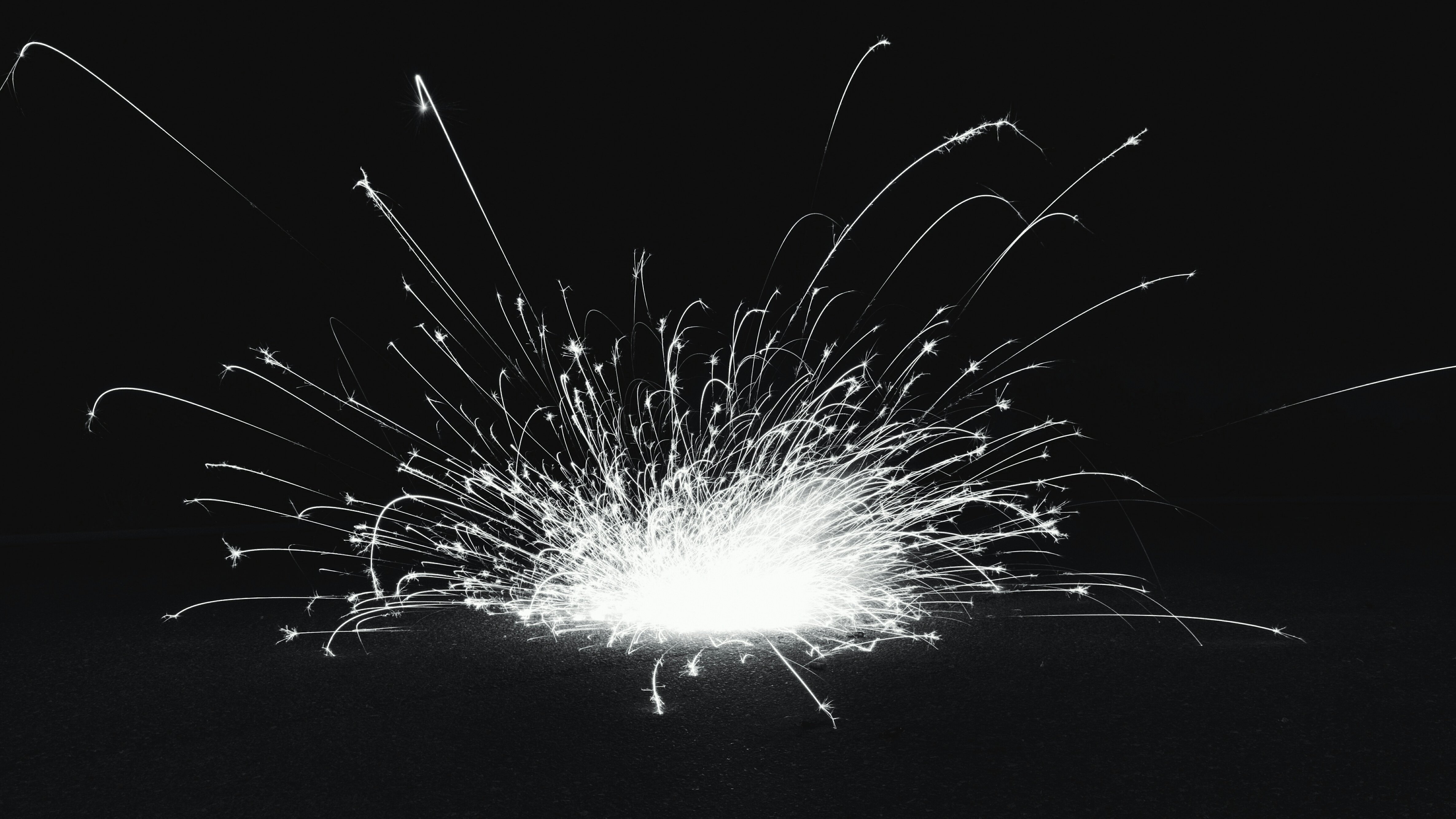 sparkler, Fireworks, Monochrome, Abstract, Photography Wallpaper