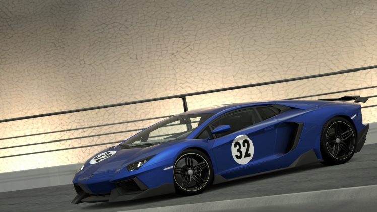 Gran Turismo 6, Lamborghini Aventador, Madrid, Valencia, Spain, Supercars, Car HD Wallpaper Desktop Background