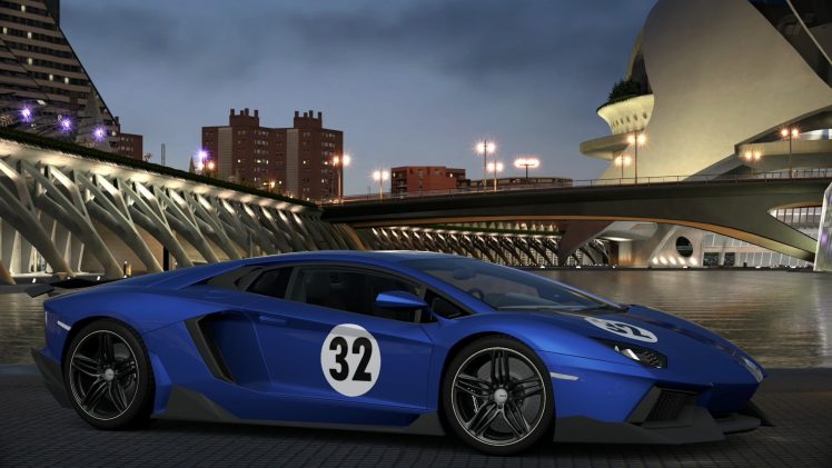 Gran Turismo 6, Lamborghini Aventador, Madrid, Valencia, Spain, Supercars HD Wallpaper Desktop Background