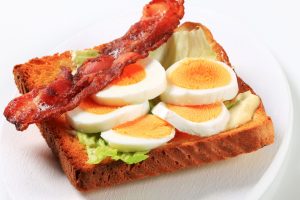 eggs, Bacon, Breakfast, Food, Toast