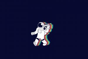 astronaut, Space, Minimalism, Humor