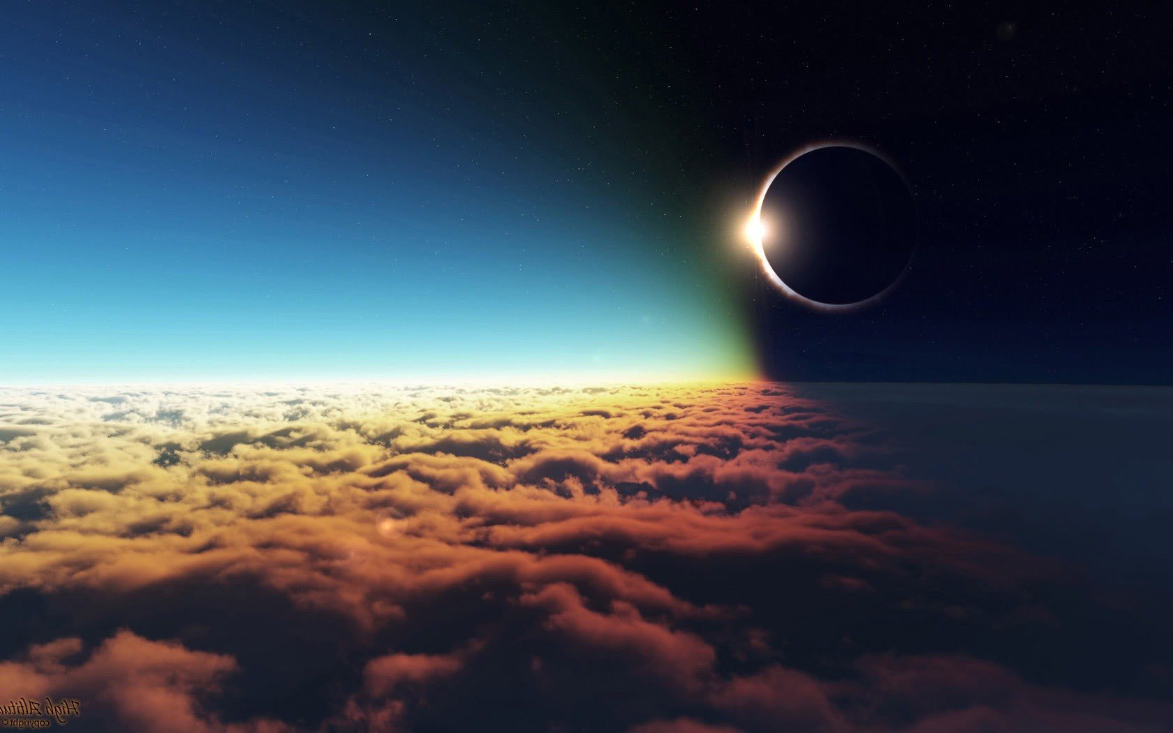 space, Planet, Clouds Wallpaper