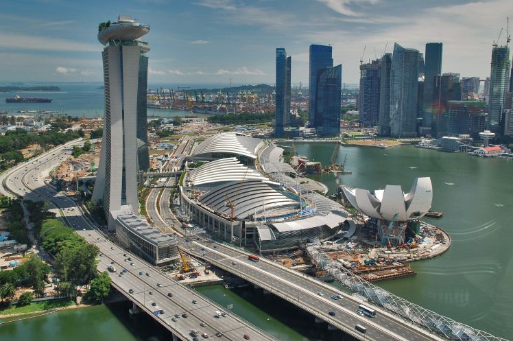 cityscape, Singapore, Construction site, Marina Bay HD Wallpaper Desktop Background
