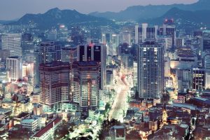 Seoul, South Korea, Cityscape, City, Apartments, Mountains, House
