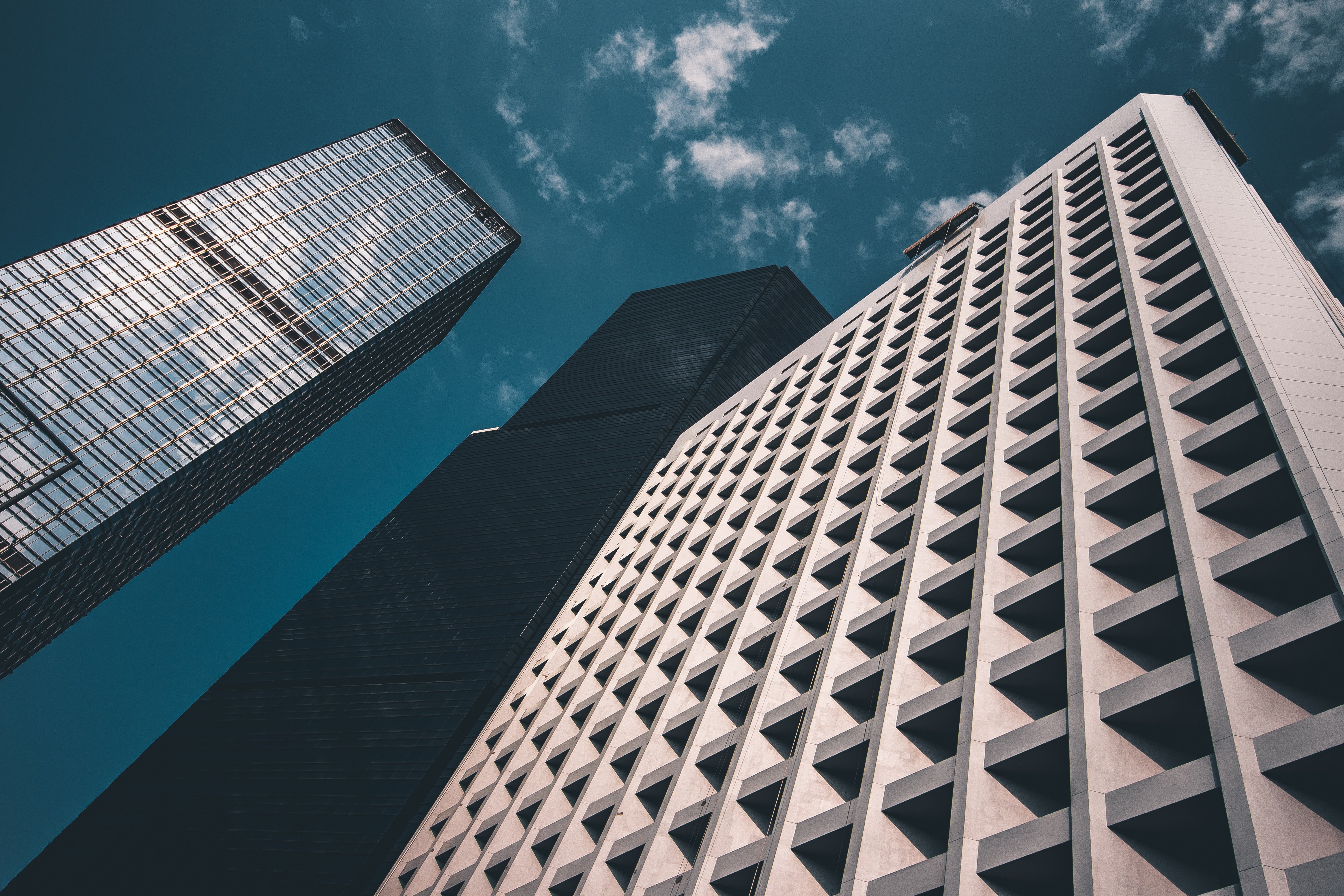 building, Sky, Clouds, Minimalism, Modern Wallpaper