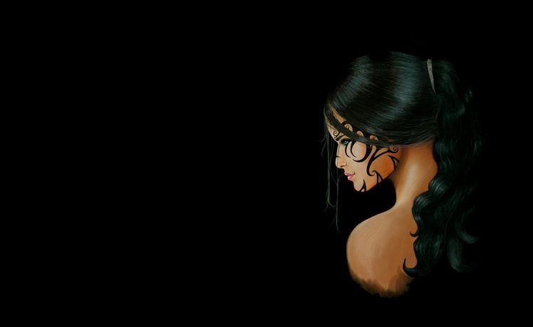 profile, Artwork, Dark, Fantasy girl HD Wallpaper Desktop Background