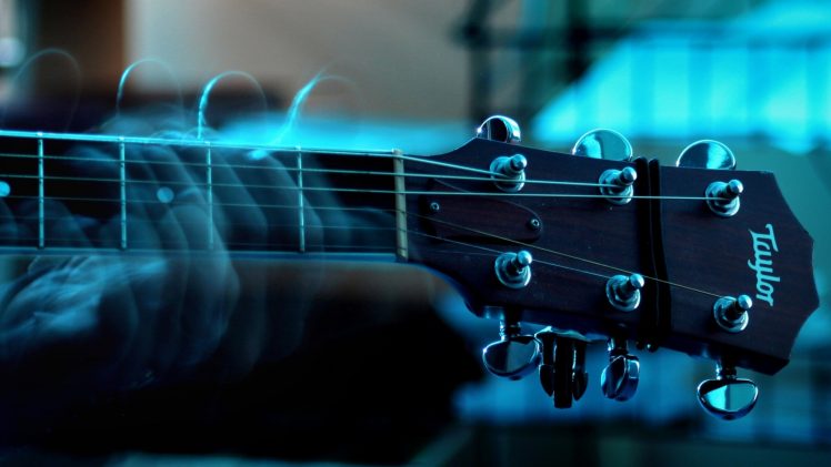 hands, Guitar, Long exposure, Blurred, Strings HD Wallpaper Desktop Background