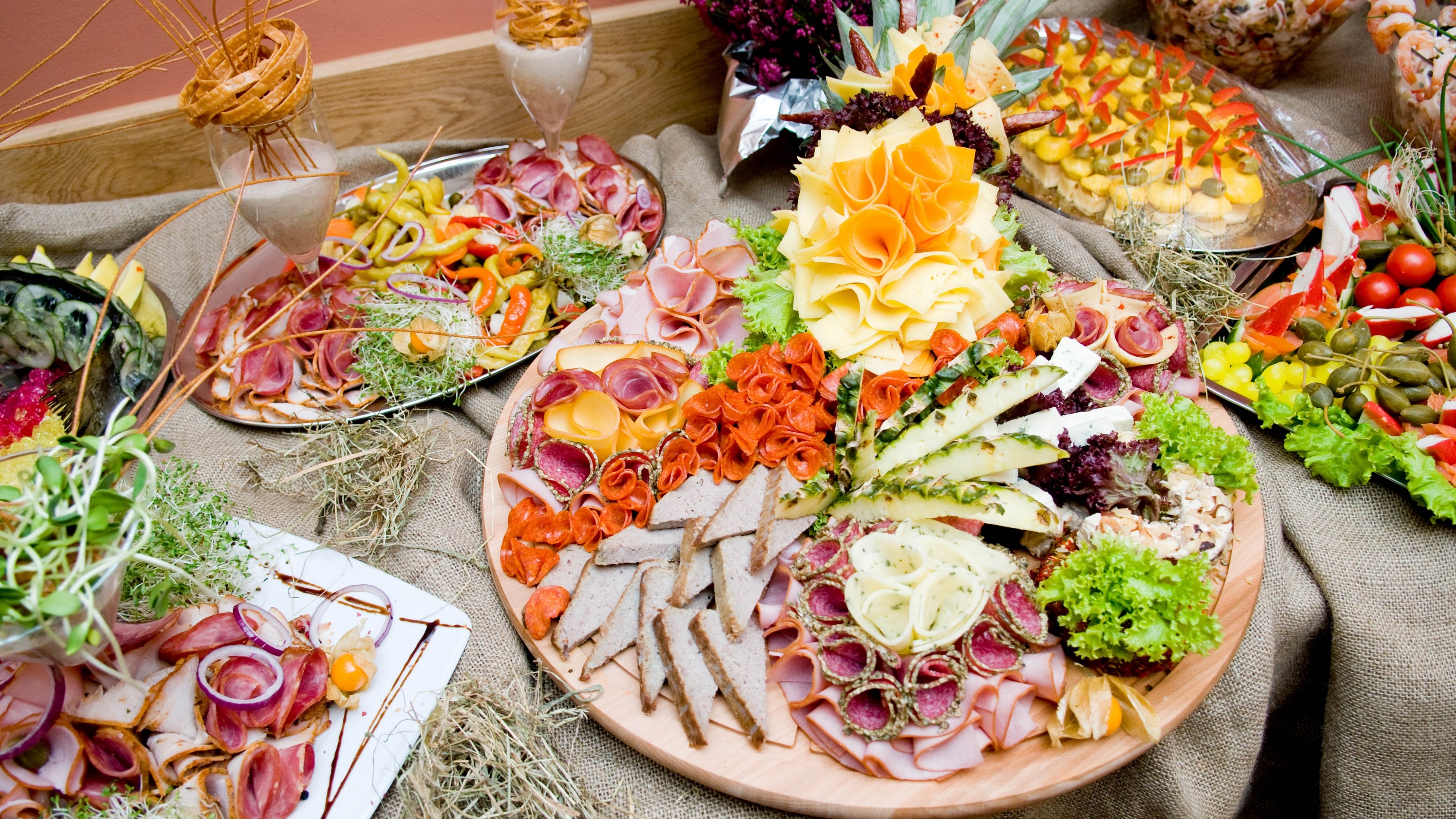 platter, Meat, Vegetables, Sandwich, Food Wallpaper