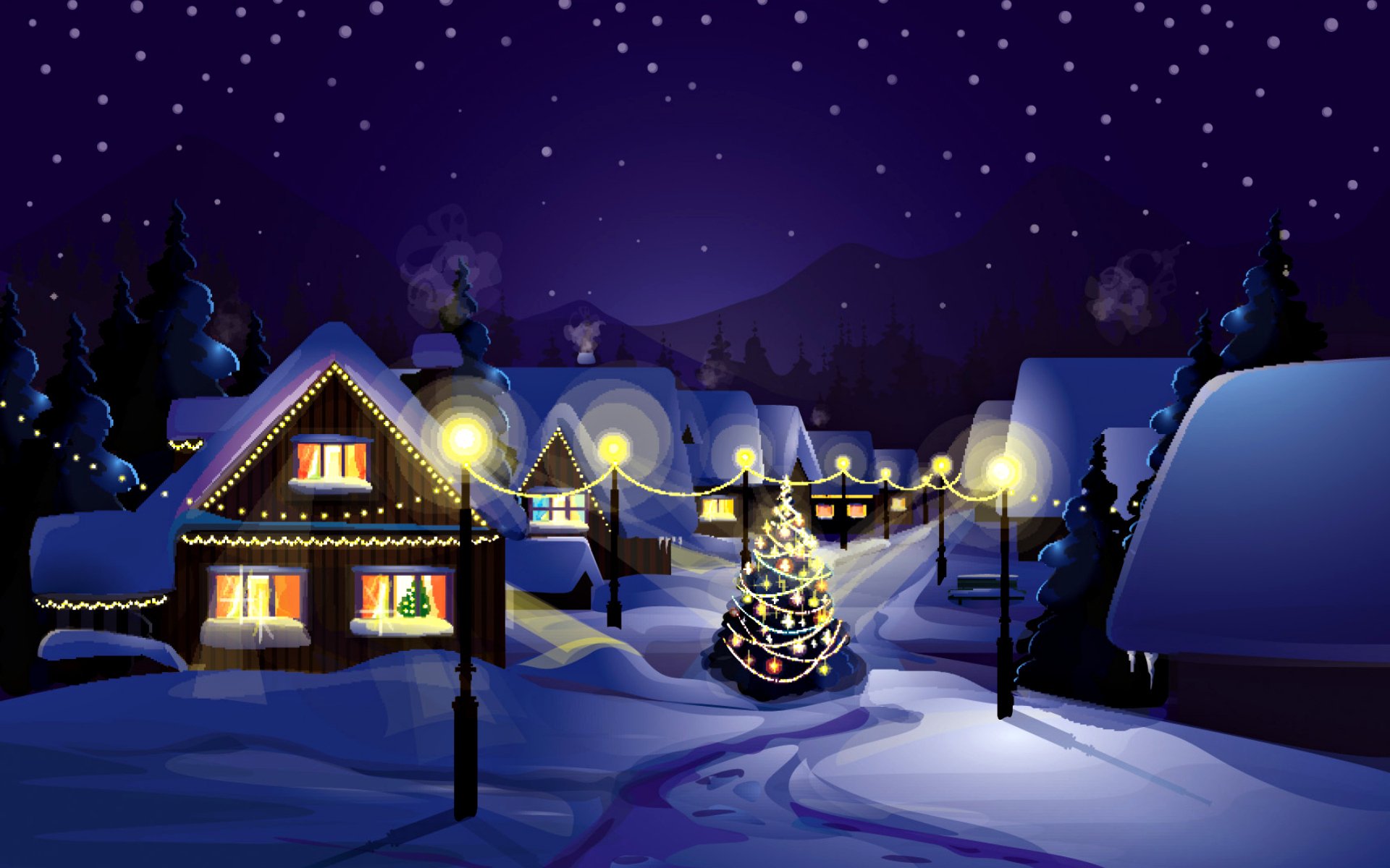 holidays, Christmas, Seasonal, Snow, Festive Wallpaper