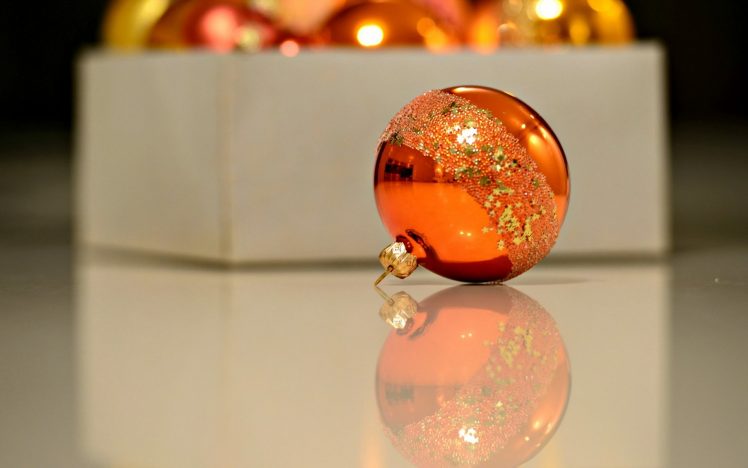 holidays, Christmas, Ornament, Decoration, Shine, Reflection, Glass, Box, Photography HD Wallpaper Desktop Background