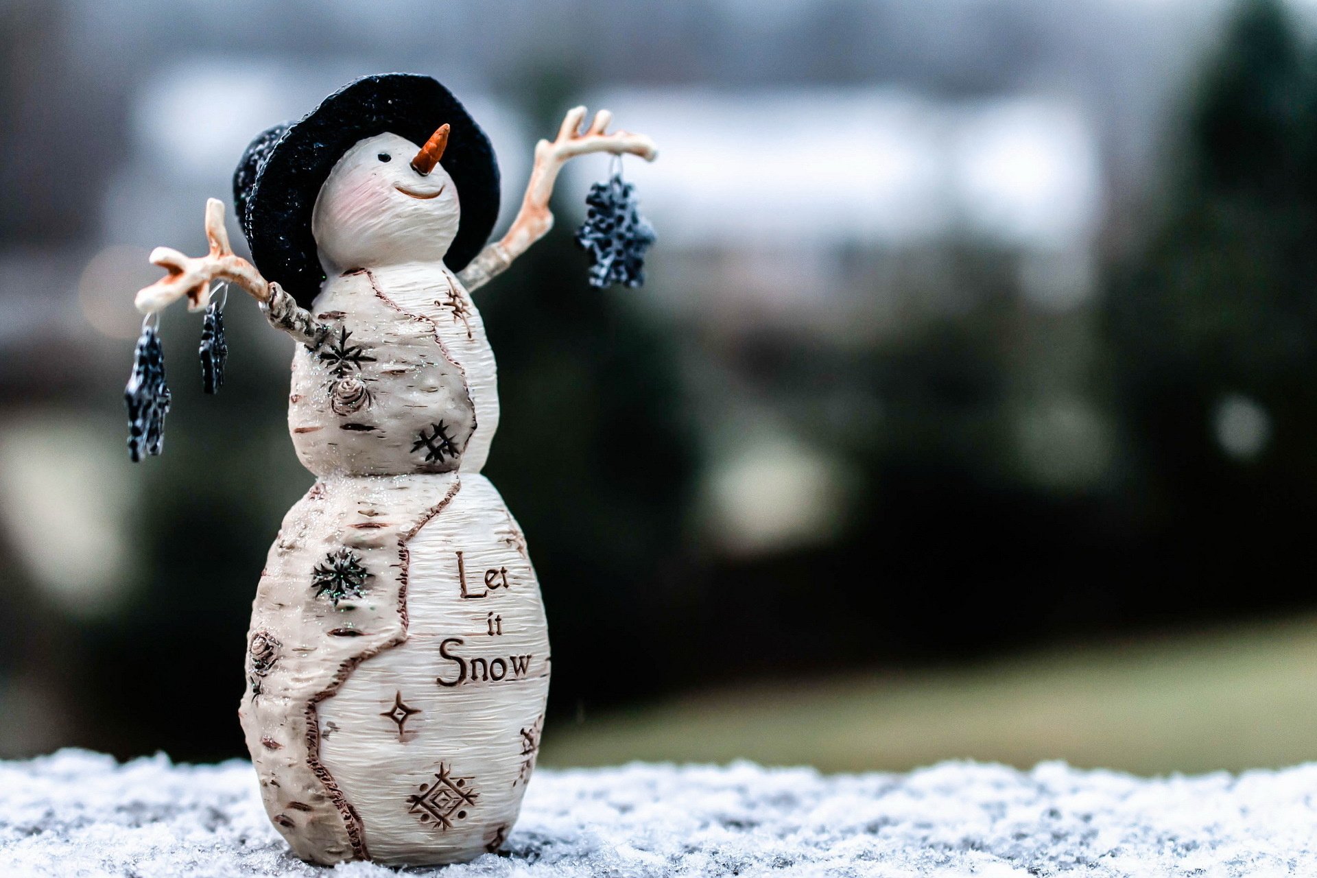 snowman, New Year, Decoration Wallpaper