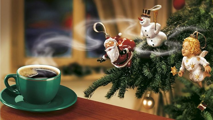 Holidays Christmas Seasonal Coffee Wallpapers Hd Desktop And
