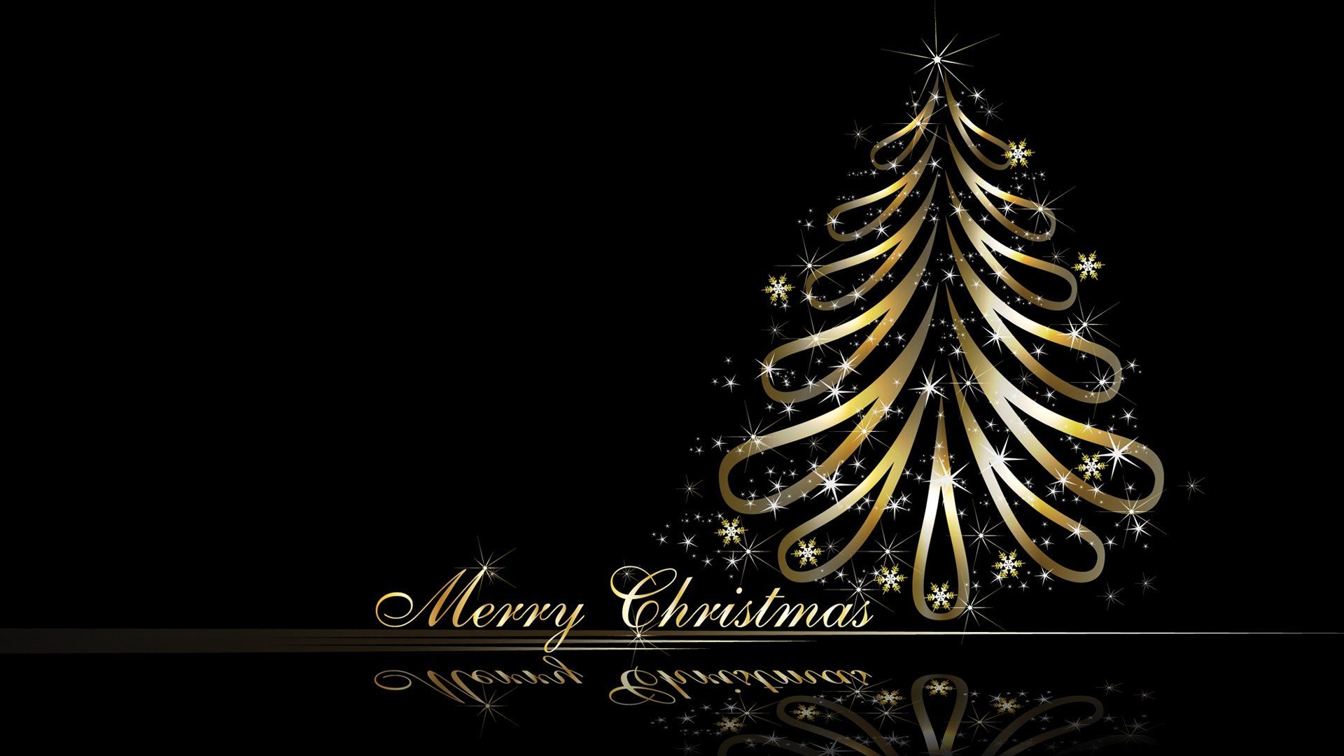 golden, Illustrations, Christmas, Christmas, Trees, Reflections, Vector, Art Wallpaper
