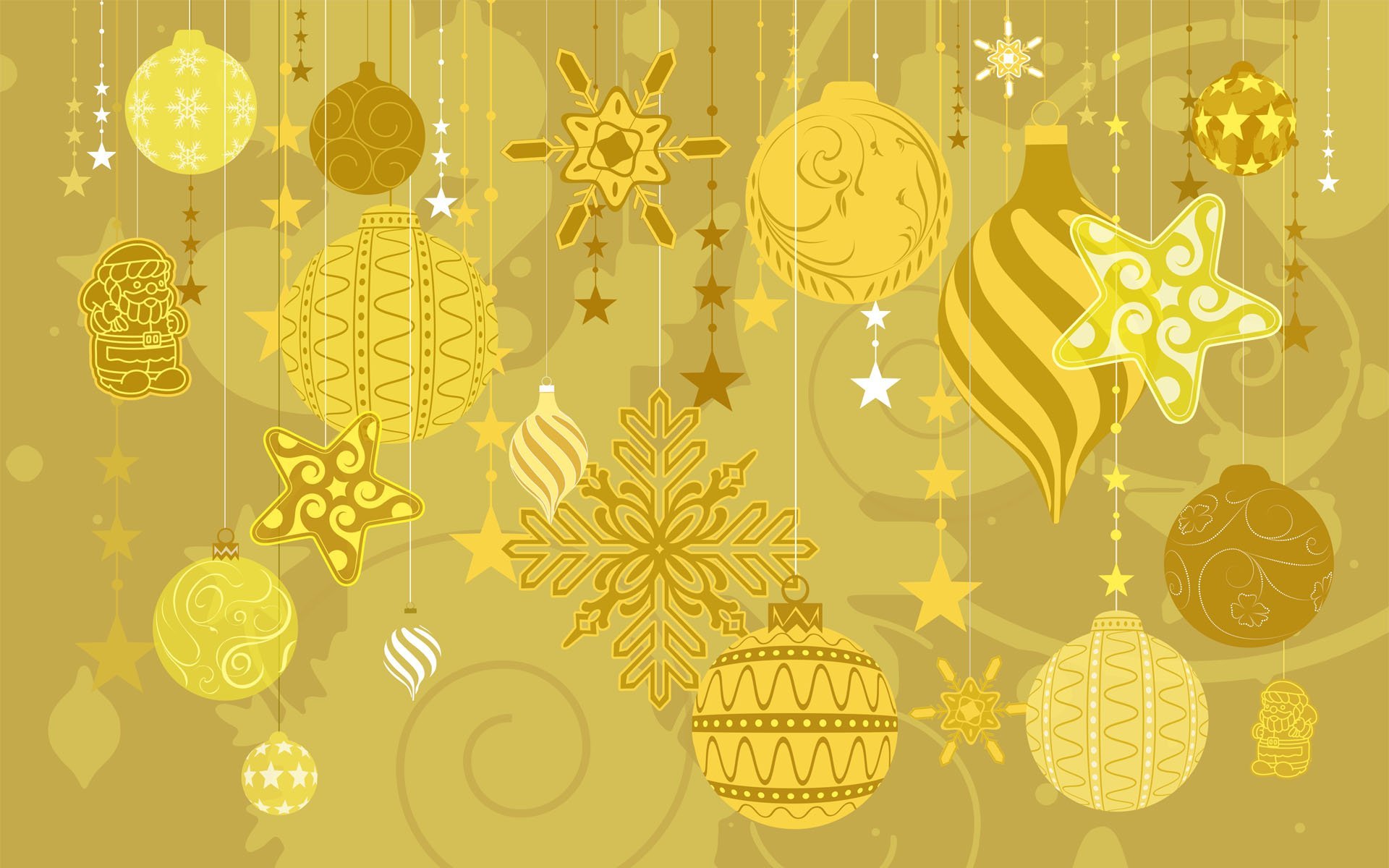 yellow, Christmas, Holidays, Decorations Wallpaper