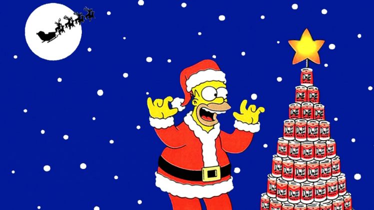 christmas, Holiday, Simpsons HD Wallpaper Desktop Background