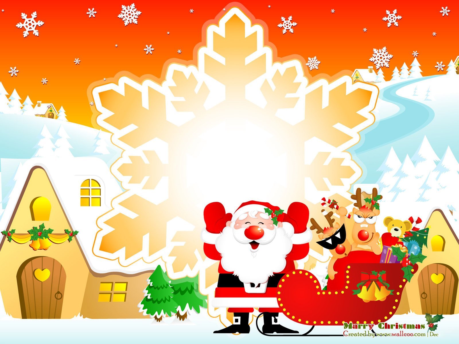 merry, Christmas, Holiday, Vacation, Gifts, Tree, Happy, Beautiful, Santa, Snowman, Lights Wallpaper