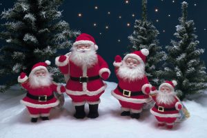 christmas, Decorations, Snow, Tree, Santa, Claus