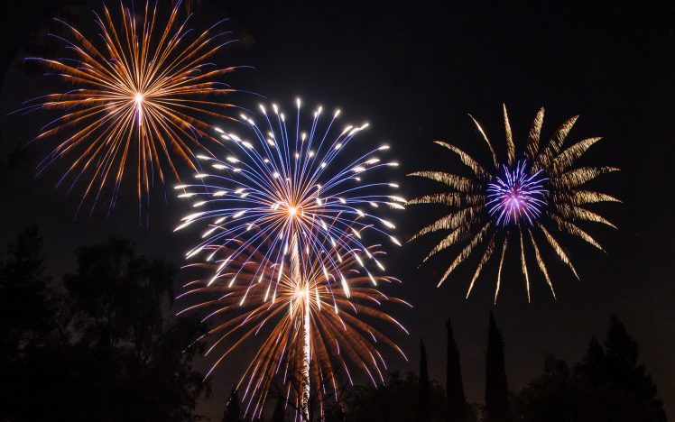 fireworks, Night, New Year, Fourth, 4th, July HD Wallpaper Desktop Background