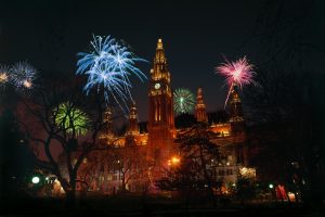 vienna, Austria, New Year, Fireworks