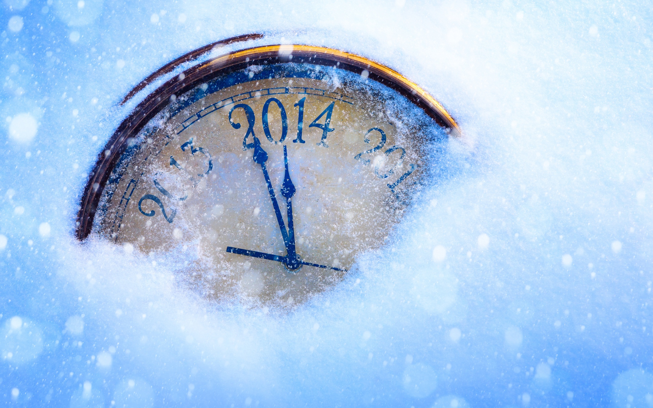clocks, Numbers, Arrows, Face, Snow, Christmas, New Year Wallpaper