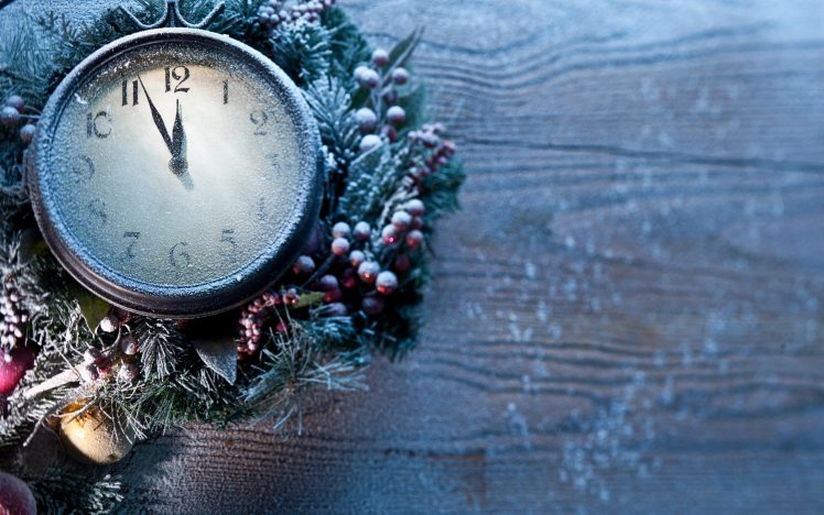 clock, New Year, Frozen, Time HD Wallpaper Desktop Background