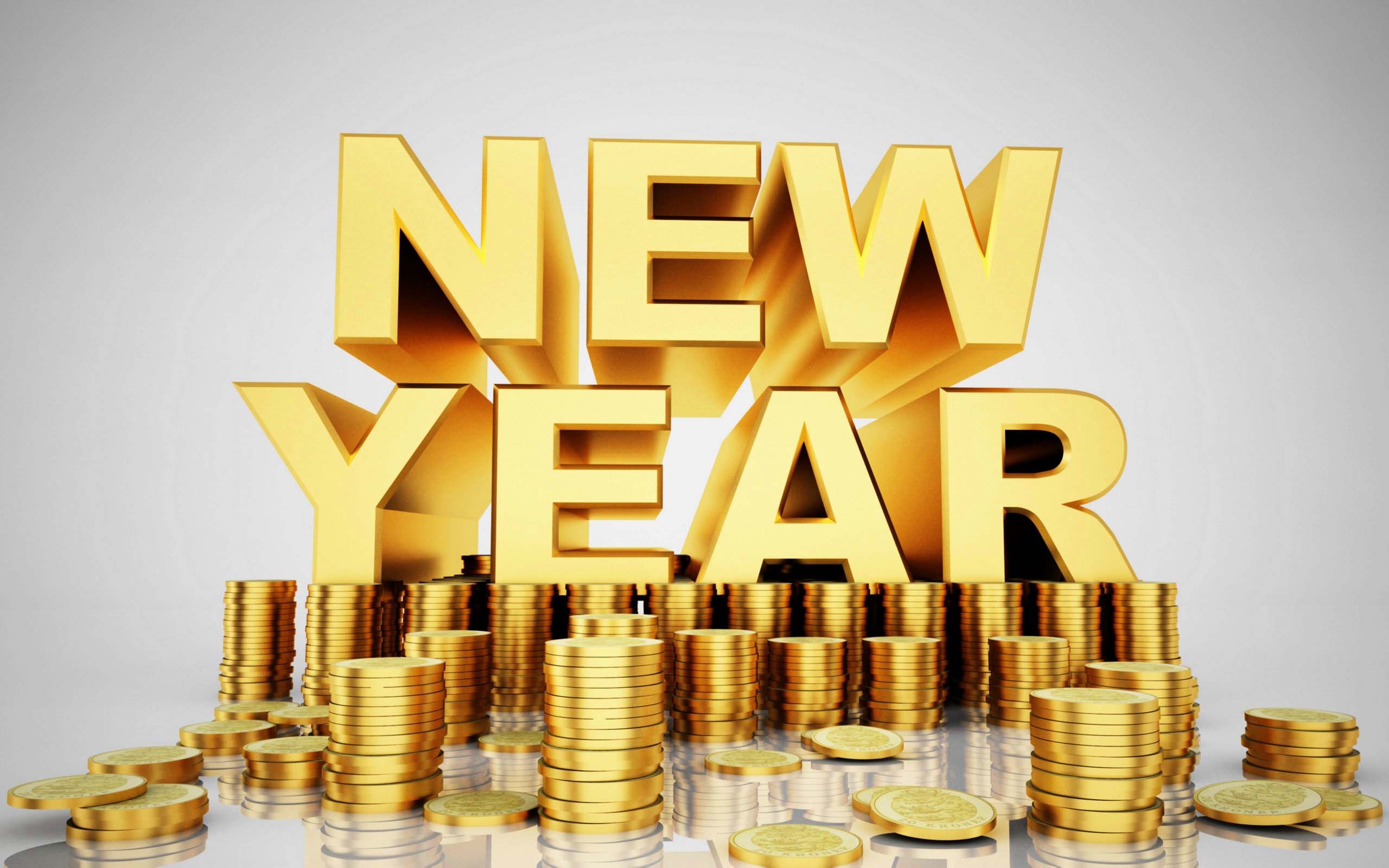 new Year, Money, Gold Wallpaper