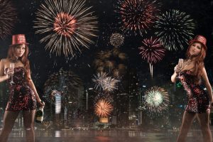 tancy, Marie, New Year, Fireworks, Night, City, A, Bottle, Of, Champagne