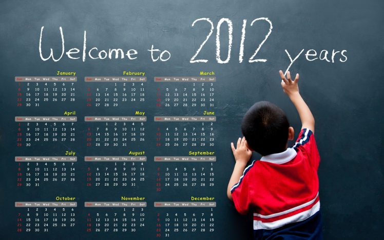 blackboards, Calendar, Happy, New Year HD Wallpaper Desktop Background