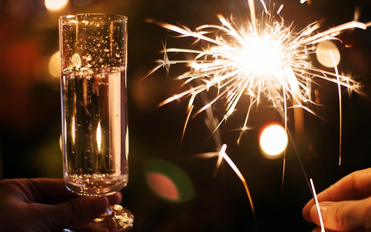 wine, Lights, New Year, Drinks, Fire HD Wallpaper Desktop Background