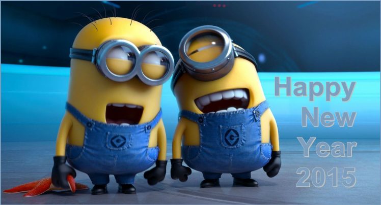 new Year, 2015, Holiday, Minions HD Wallpaper Desktop Background