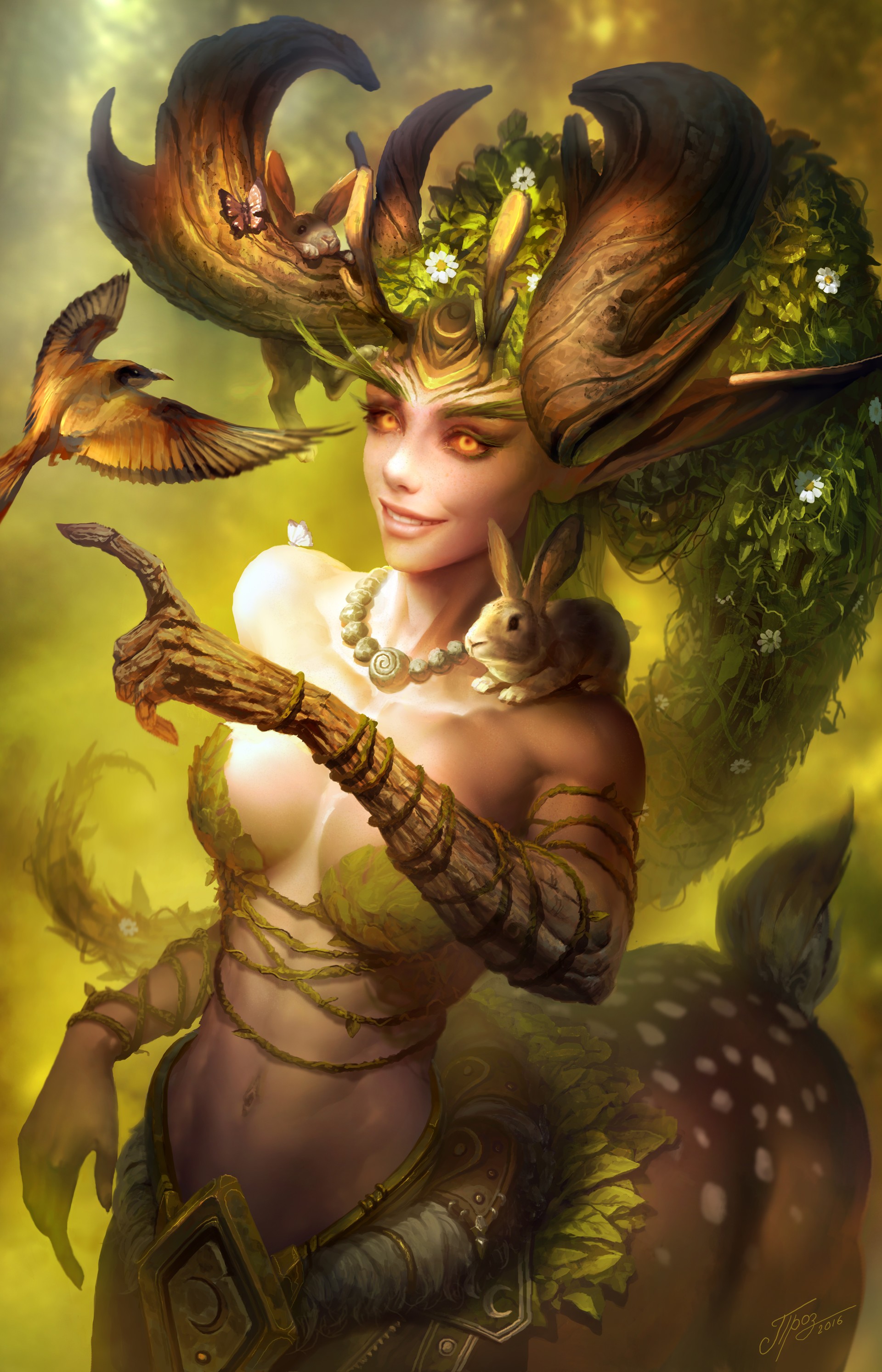 Lunara, Fantasy art Wallpaper