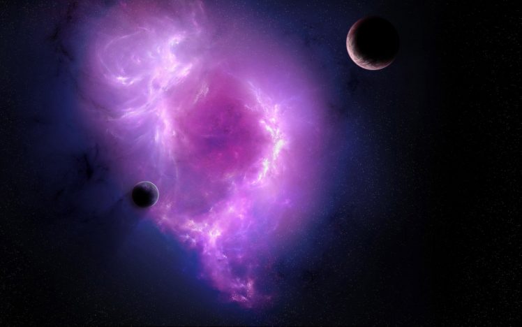 space, Nebula, 3D, Stars, Planet, Digital art HD Wallpaper Desktop Background