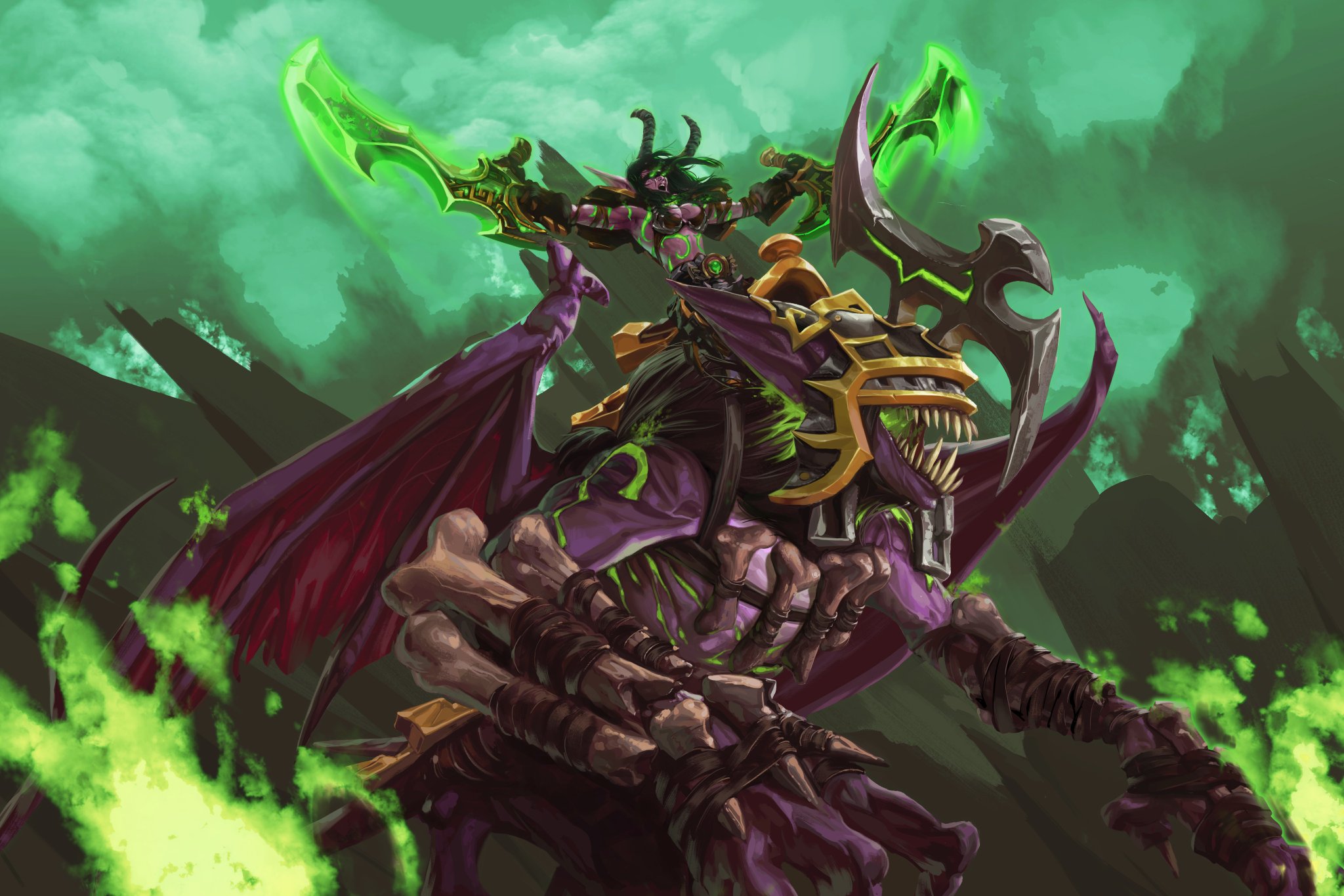 Demon Hunter, World of Warcraft, World of Warcraft Legion, Night Elves Wallpaper