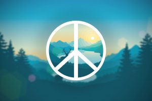 peace sign, Blurred, Nature, Deer