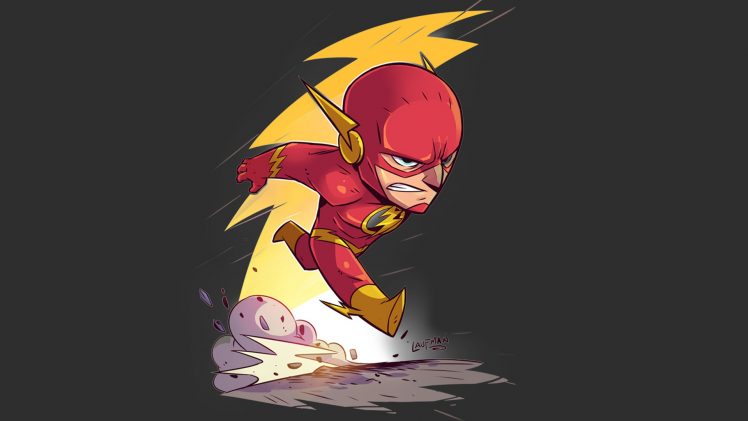 Flash, Chibi, Thunder, The Flash, DC Comics HD Wallpaper Desktop Background