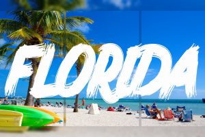 Florida, Beach, Geometry, Blurred, Typographic