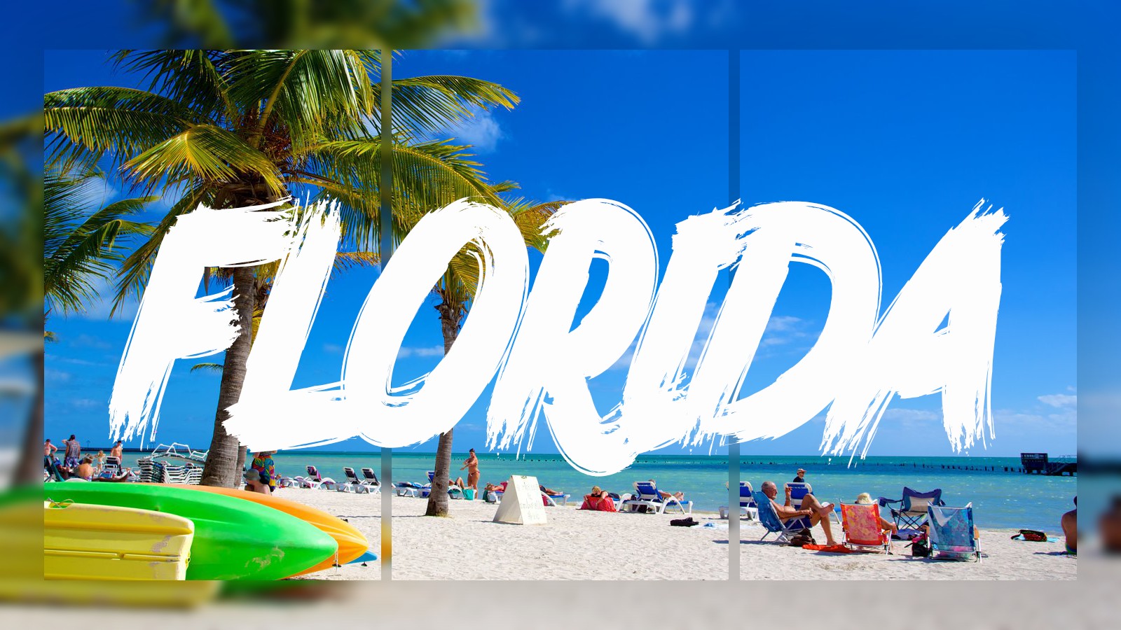 Florida, Beach, Geometry, Blurred, Typographic Wallpaper
