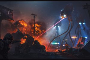 soldier, War of the Worlds, Aliens, Explosion