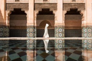 swimming pool, Morocco, Marrakesh, Temple