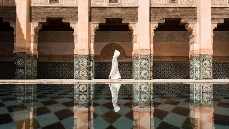 swimming pool, Morocco, Marrakesh, Temple HD Wallpaper Desktop Background