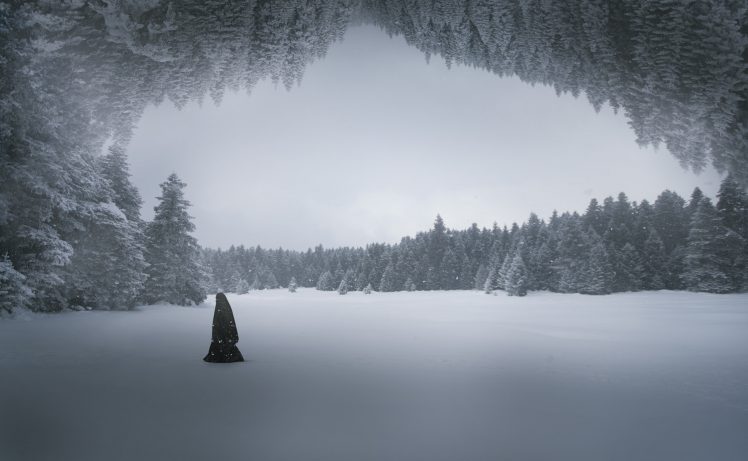 Ozkan Durakoglu, Loneliness, Nature, Winter, Digital art, Outdoors, Trees, 500px HD Wallpaper Desktop Background