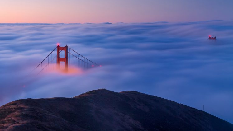 landscape, Bridge, Mist, Golden Gate Bridge, San Francisco Bay HD Wallpaper Desktop Background